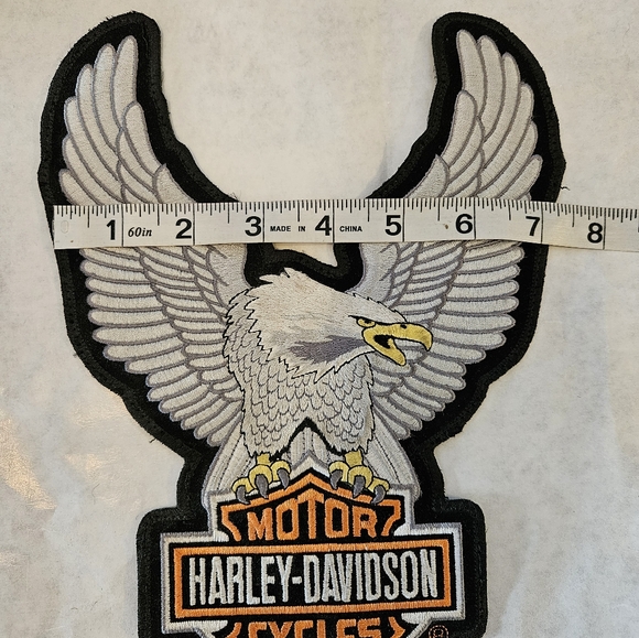 Large Harley-David "Eagle" back patch vintage motorcycle collectible emblem 8x10 - Picture 1 of 4